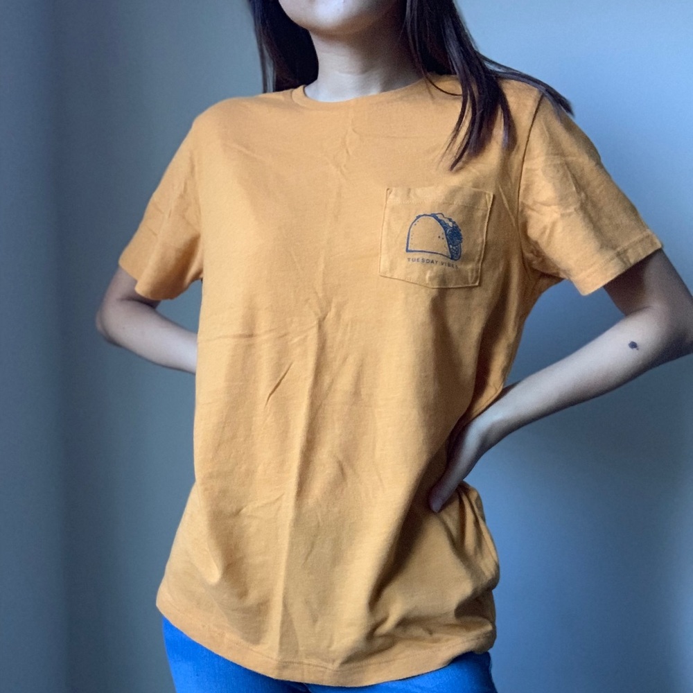 Men Orange Tuesday Taco Vibes Tee